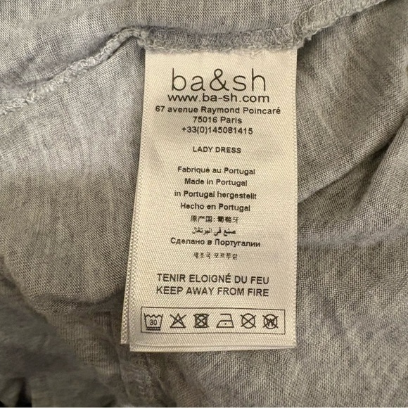 BA&SH Tisha Twisted T-shirt Dress Short Sleeve Midi‎ Size XS - Picture 9 of 12